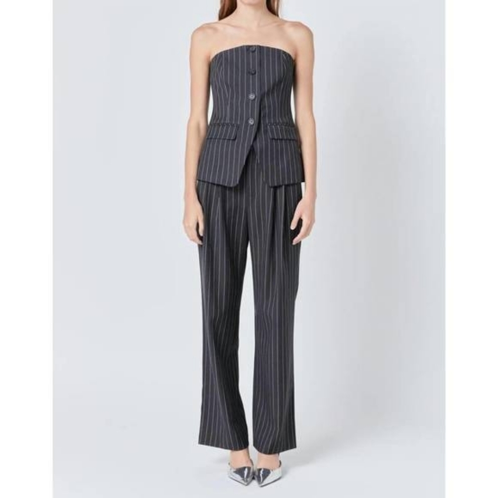 💘 NEW GREY LAB pinstripe pants in charocal - Picture 4 of 10